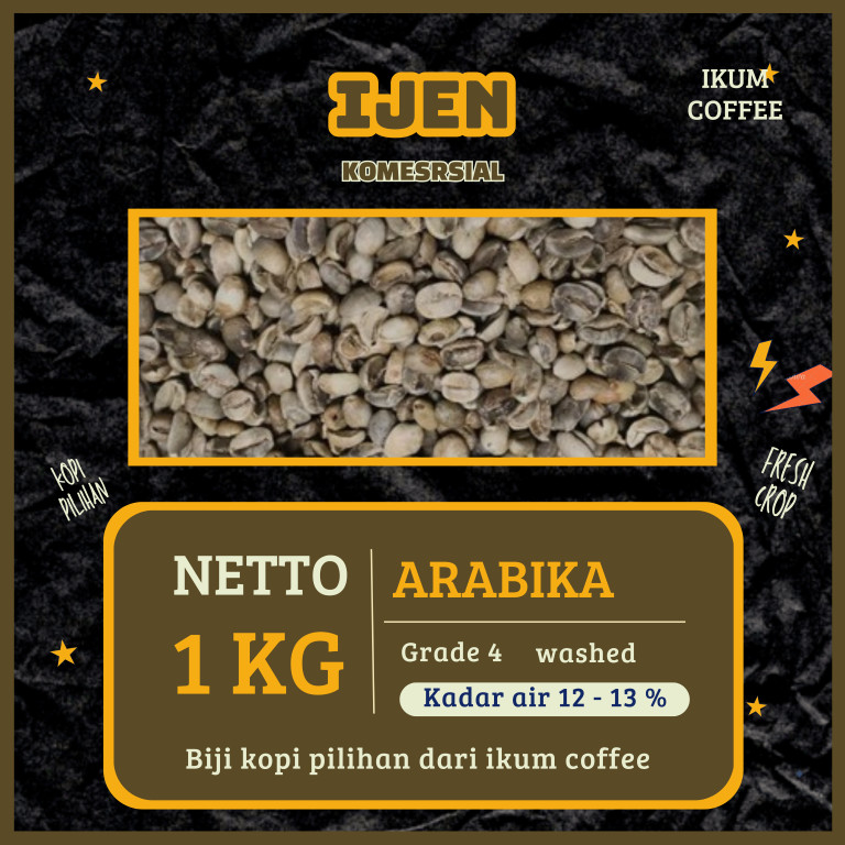 Green Bean / biji kopi Arabika Ijen - Commercial grade