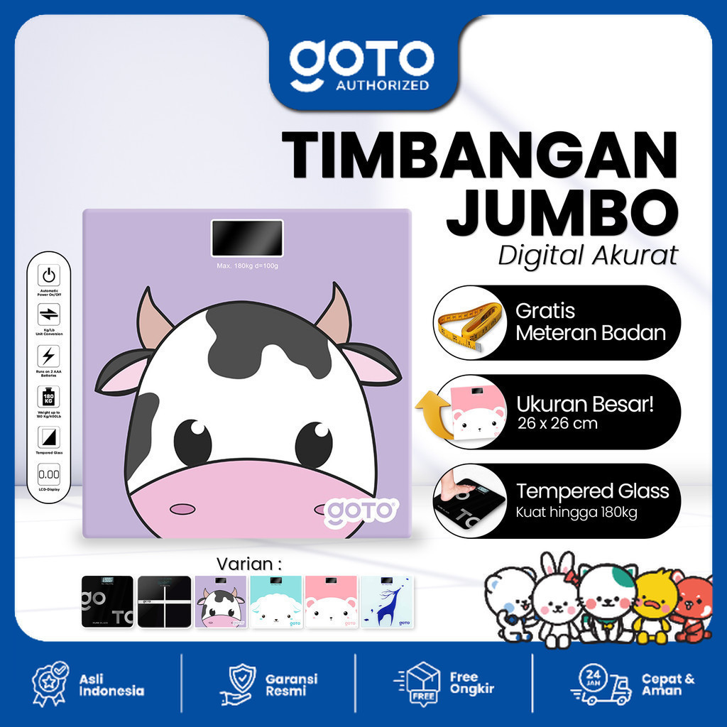 Offer Goto Timbangan Badan Mini Digital Desain Kartun 180 Kg