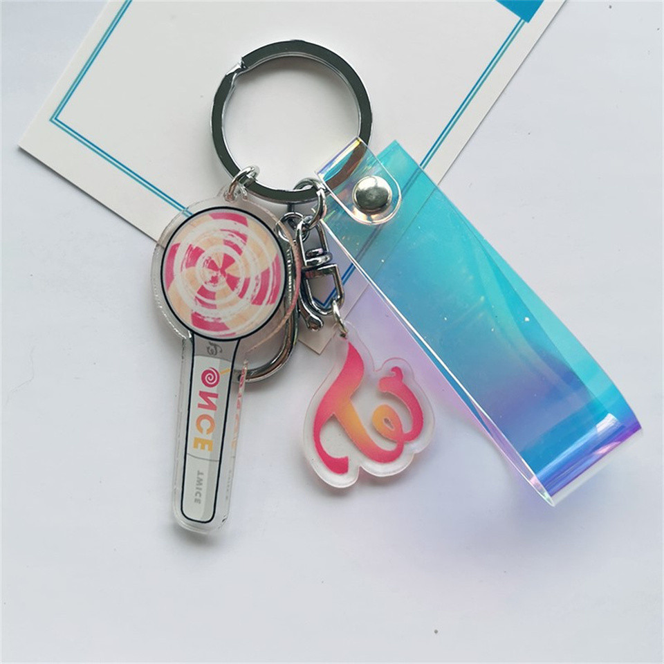 Kpop ATEEZ ASTRO MAMAMOO IU GOT7 Keychain Light Stick Pendant Keyring Bag Phone Backpack Key Chain A