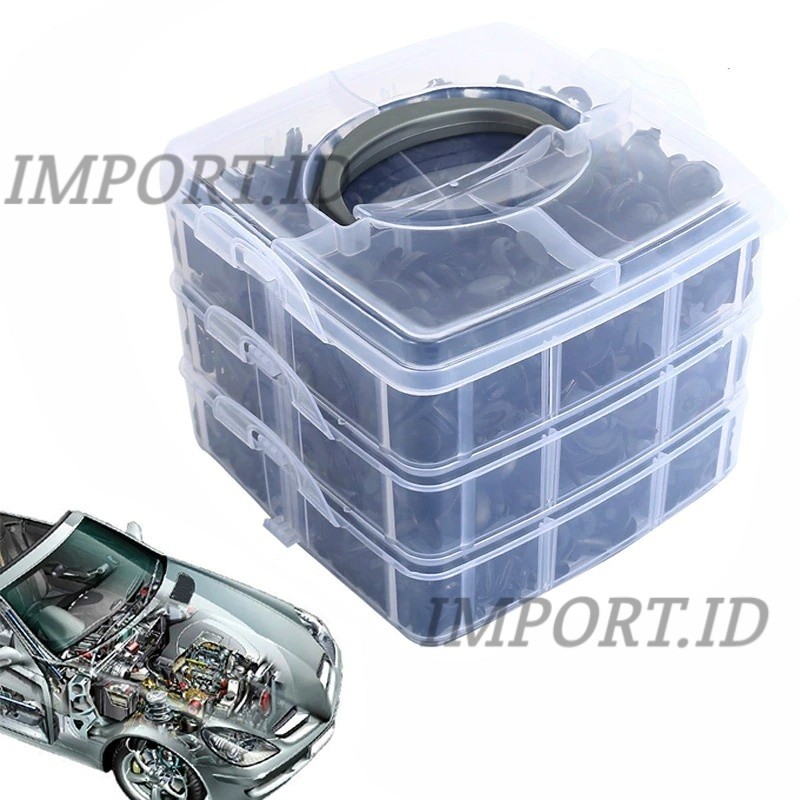 620PCS Baut Rivet Mobil/ Universal Klip Bumper Baut Body Plastik TokoPlus HF