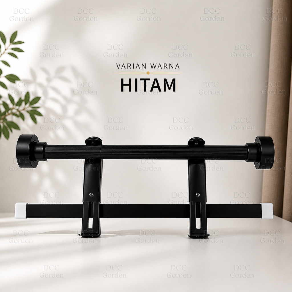 Tiang Gorden Batang Tirai Gulung Full Set Minimalis 250Cm 400Cm 1 2 3 4 Meter Double Rel Vitrase