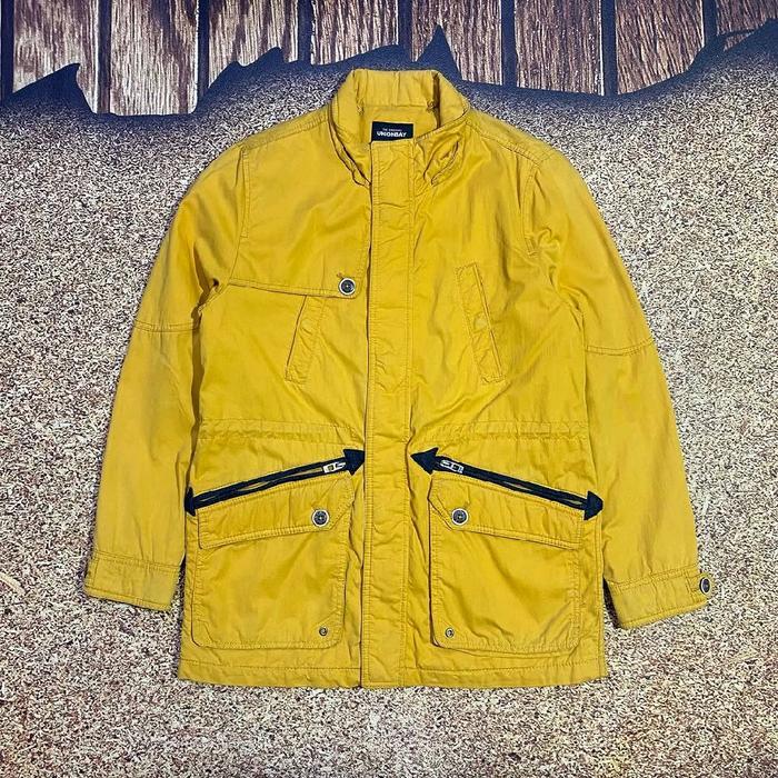 work jaket parka big pocket UNION BAY kuning mustard jaket multi pocket banyak saku murah bagus size