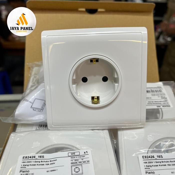 stop kontak pieno schneider putih 1 gang