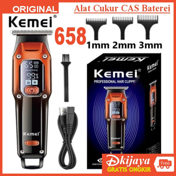 Sienna|| Alat Cukur Rambut KM 658 Kemei hair trimmer Cukur kumis jenggot KM-658 KEMEI 658