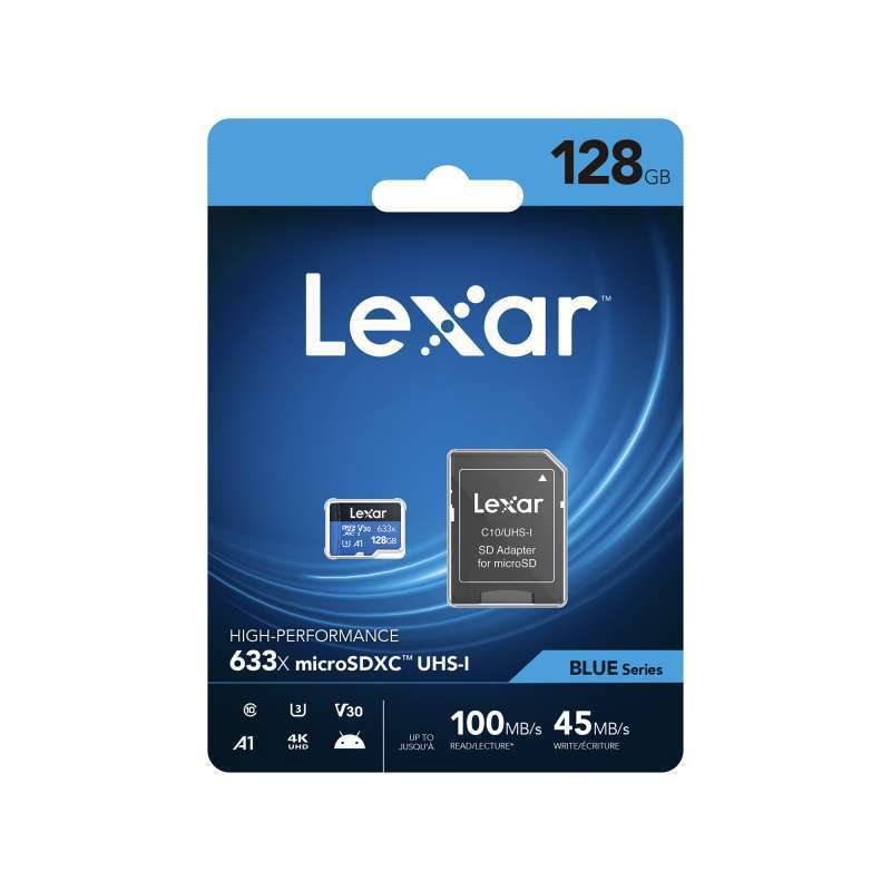 Memory MicroSD Lexar SDHC 100/Mbs 128GB C10 633X