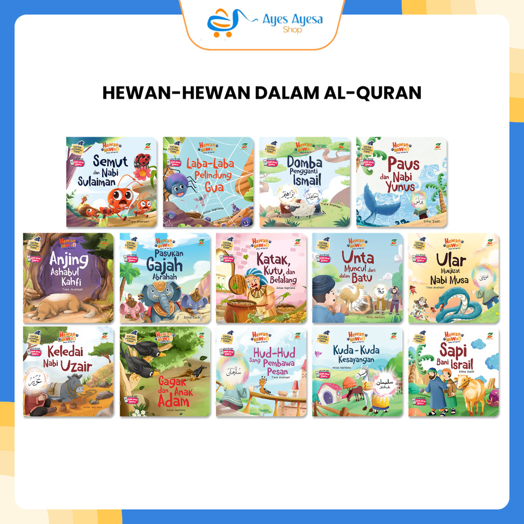 Ziyadbooks Official Buku Dongeng Cerita Anak Islami Bergambar 14 Hewan-hewan Dalam Al Qur'an