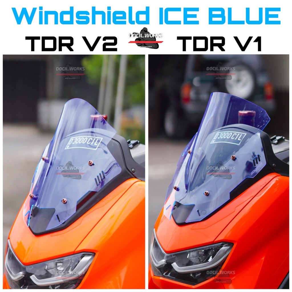 Visor Windshield TDR SIRIP ICE BLUE Nmax New Nmax 2020 Windshield Nmax Old Model TDR V2 V1 CVS Varia