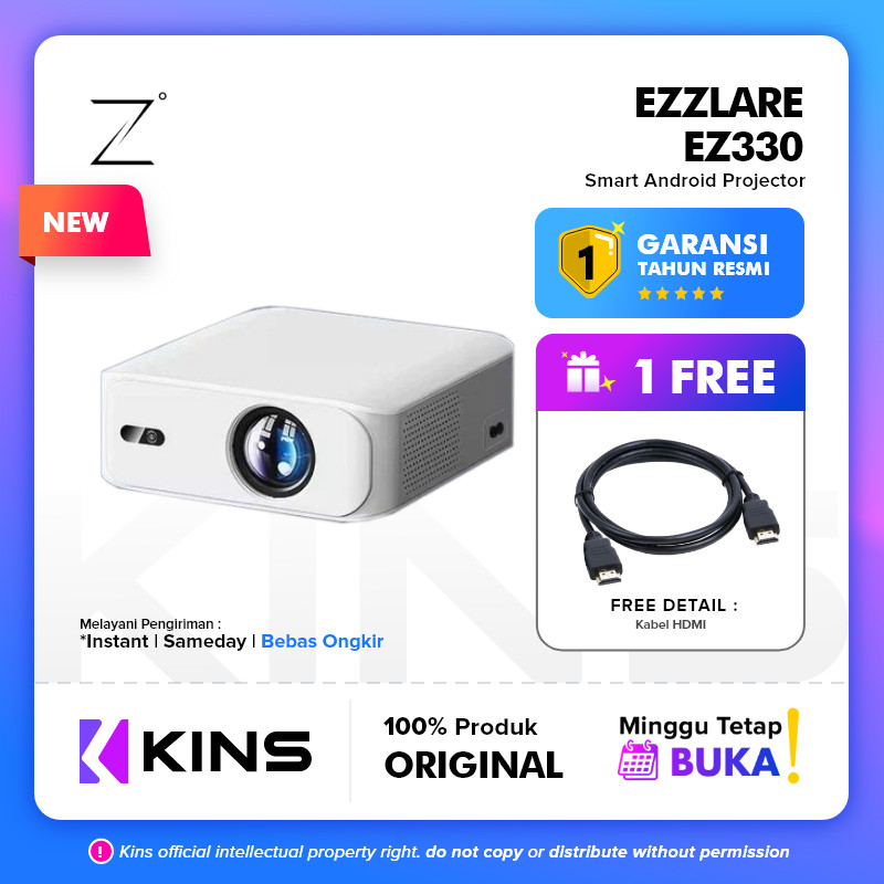 EZZRALE EZ330 Proyektor 330 ANSI | Basic Projector 1080P Full HD