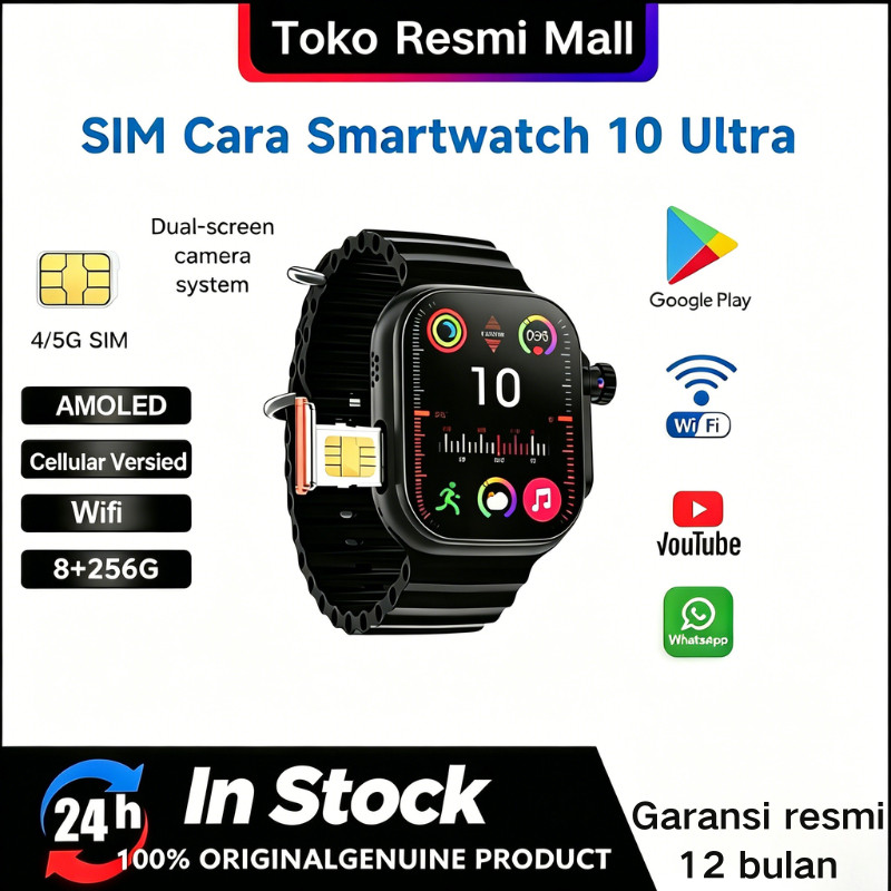 SIM card slot  SmartWatch With sim slot 8GB RAM+256GB ROM Smart Watch S9/S10Ultra For Android IOS St