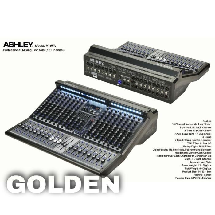 Mixer Ashley V16FX Original 16 Channel Bluetooth - Ashley V 16 FX