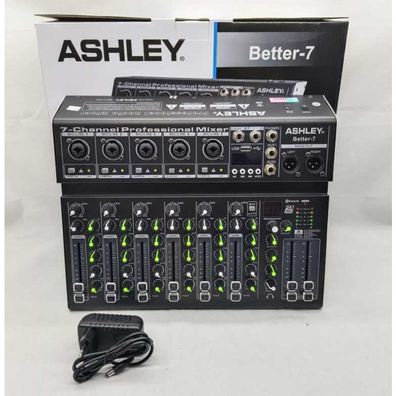 Mixer Ashley BETTER7 Mixer Audio Ashley 7 Channel 5 Mono 2 Stereo Original