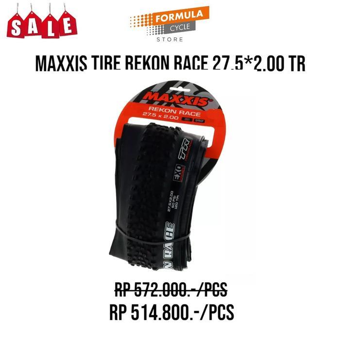 BAN LUAR MAXXIS REKON RACE 27.5 x 2.00 TUBELESS READY WARNA HITAM EL BIKE SEPEDA