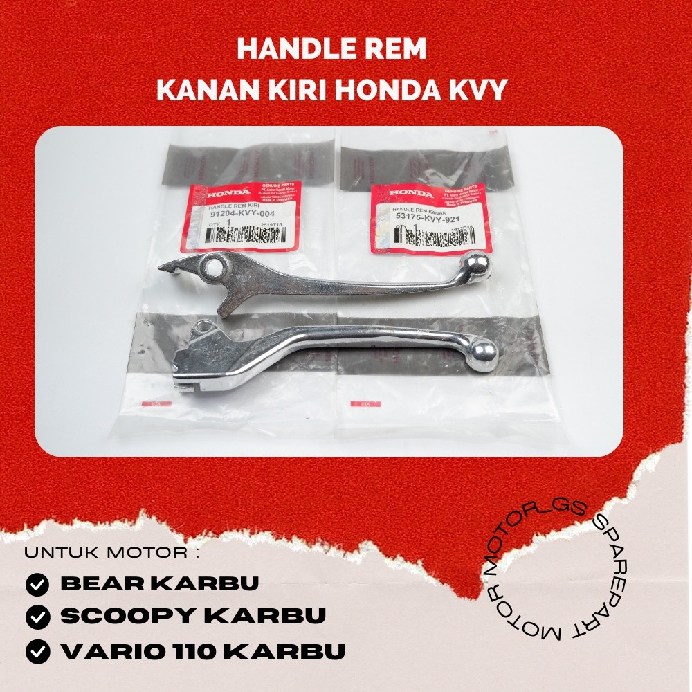 ori Handle Rem Satu Set Kanan Kiri Honda Beat Karbu - Vario Karbu - Vario 110 & Scoopy Karbu - KVY o