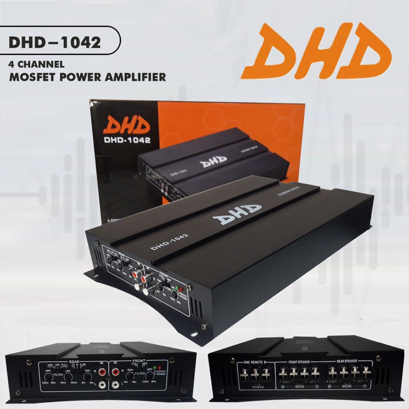 POWER AMPLIFIER DHD-1041, 1042, 1043, 1044, 1045 4 CHANNEL 2200W MAX
