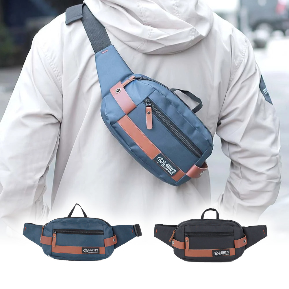 Tas Selempang Kecil Pria Waistbag Pinggang Cowok Premium TM 050 Kuat Awet