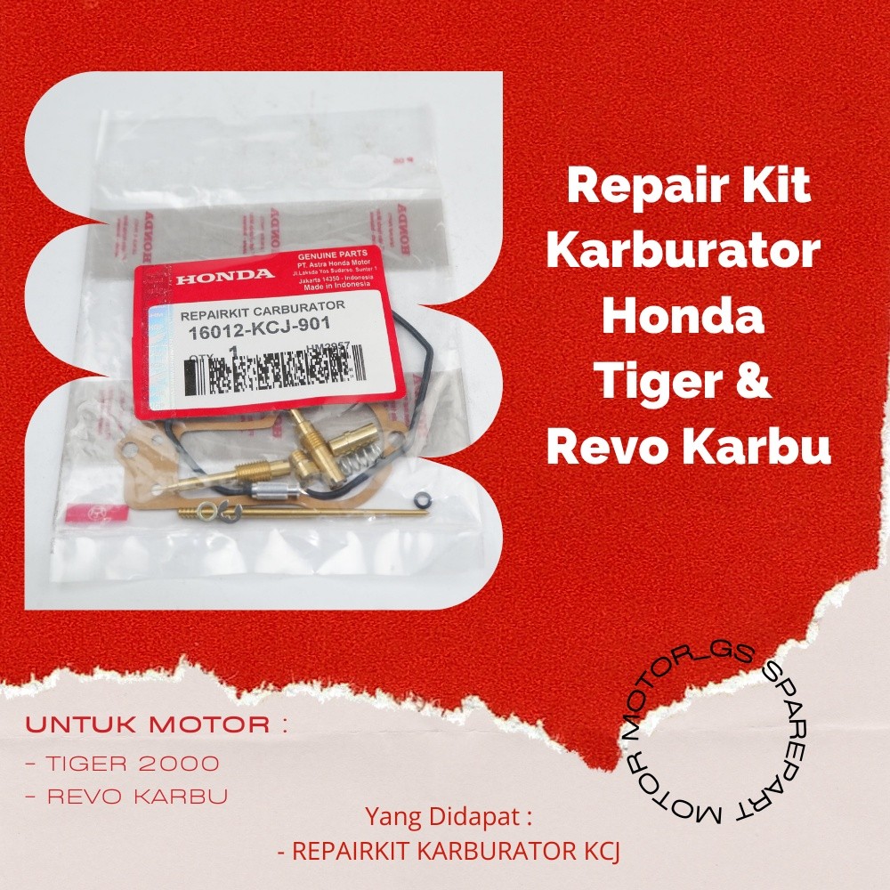 ori Repair Kit Repairkit Karburator Honda Tiger & Revo Karbu - 16012-KCJ-901 original premium