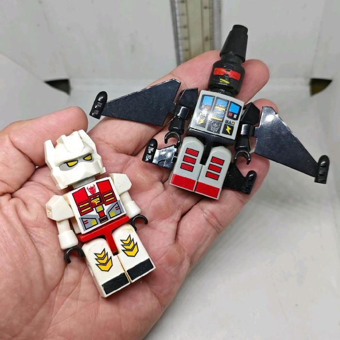 Set 2 pcs Mini Figure Transformers Kre-O Kreo Brick Minifigs PrideToy