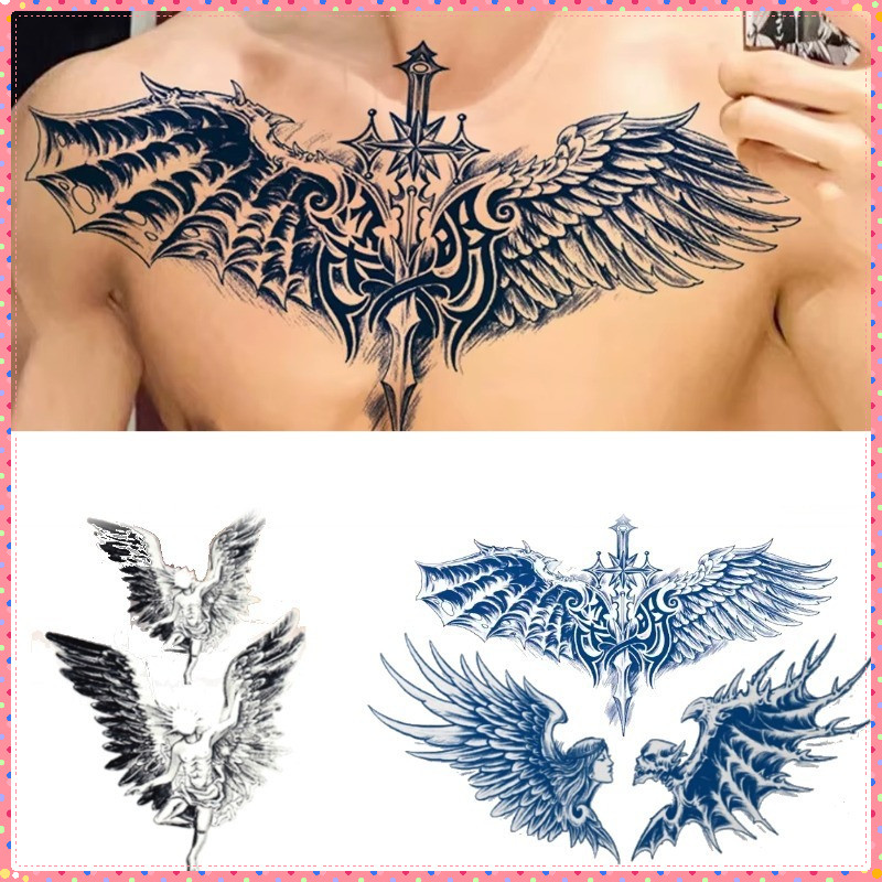 Stiker Tato Back Chest & Front Chest Tattoo Tato Temporer Dada Punggung Fruit Ink Premium Anti Air