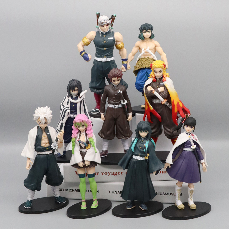 Anime Demon Slayer Kimetsu No Yaiba Sanemi Mitsuri Obanai Muichirou Kyoujurou Tengen PVC Action Figu