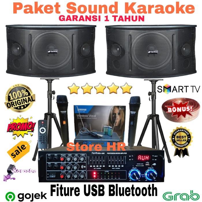 paket karaoke rumah speaker 10 inch original ampli equalizer