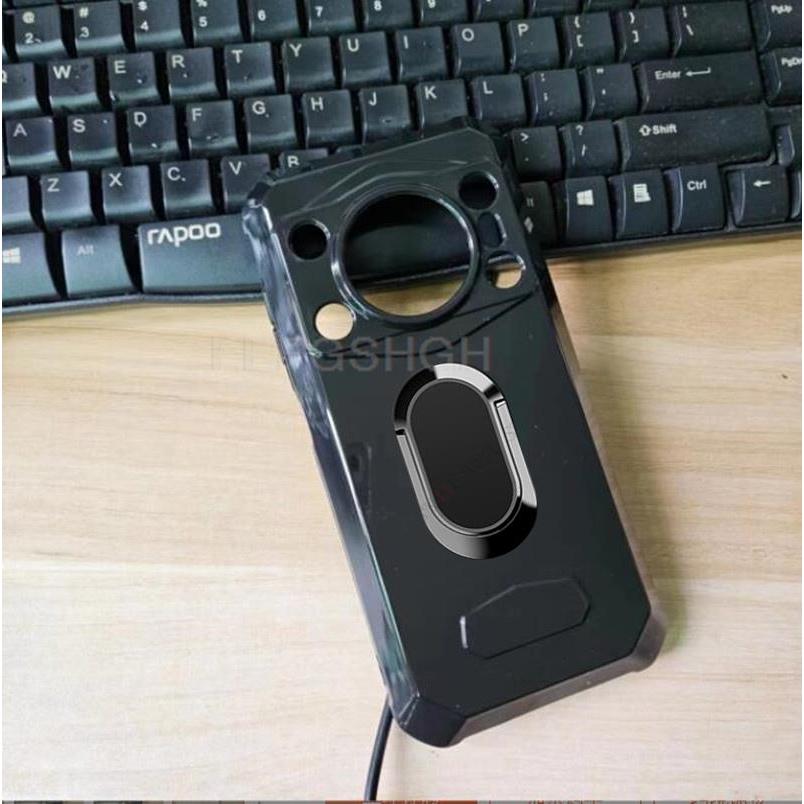 For Oukitel WP22 6.58" 2023 OukitelWP22 Back Ring Holder Bracket Phone Case Smartphone TPU Soft Sili