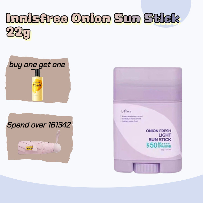 Isntree Onion Airy Sun Stick SPF50+ PA++++ 22g - Oil Control, Non-Greasy, Portable Sunscreen for Fac