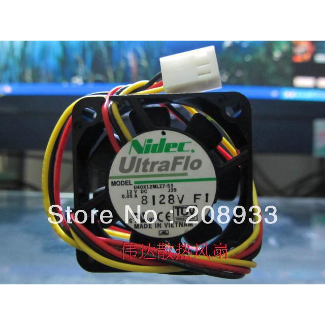 For Nidec UltraFlo 4cm 4 cm ultraquiet fan 4010 DC 12V