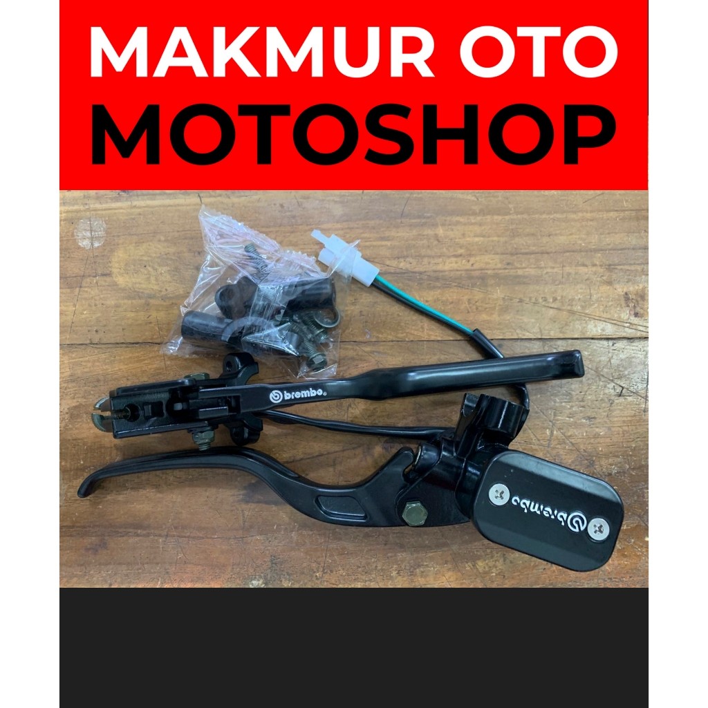 1 set Master Rem Tabung Kotak Universal – Master Rem Kanan / Handle Rem Motor Matic Bebek Sport