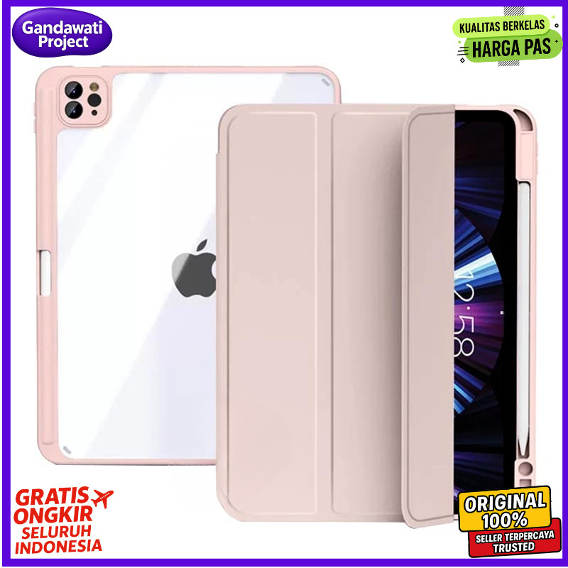 Acrylic Case IPAD With Pen Holder for IPAD AIR 3 4 / IPAD GEN 7th 8th 9th / IPAD PRO 11 12.9" inch /
