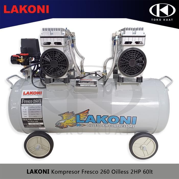 Kompresor angin listrik oilless silent Lakoni Fresco 260 2HP