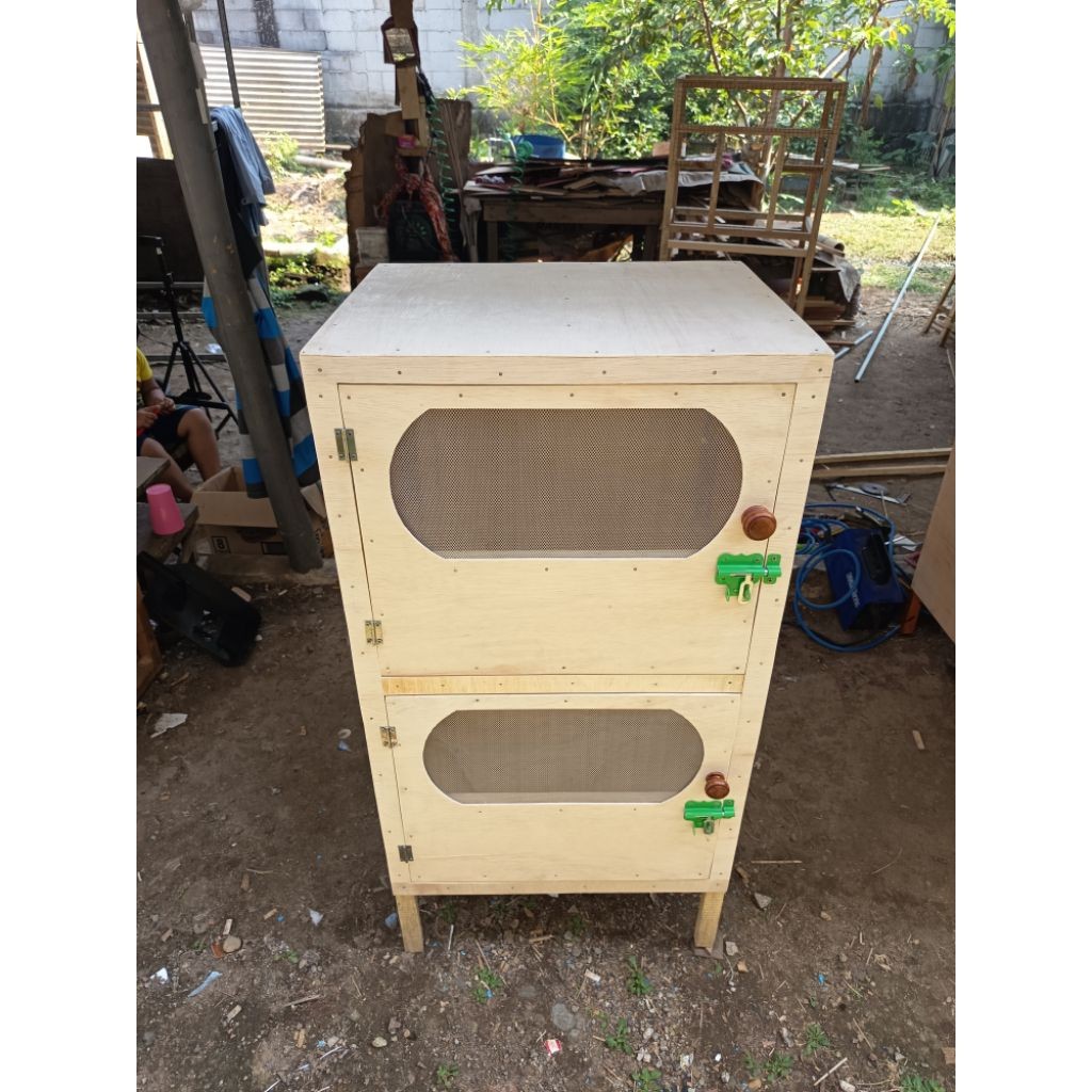 KAYDEN STORE Kandang Ayam Serama Kayu Dua Pintu Custom
