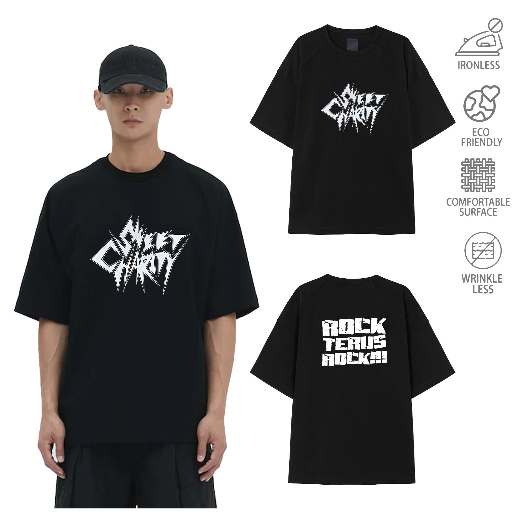 Juun.J Sweet Charity Rock Terus Rock Band Shirts Rockers T-Shirtkaos pria distro pria kaos wanita