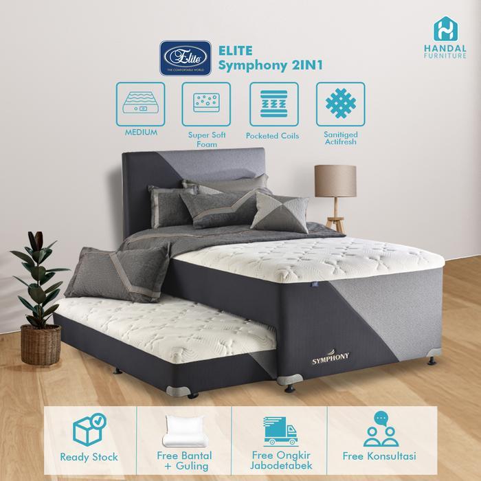 MEGA SALE Kasur Springbed Elite Symphony 2in1 Kasur Atas Bawah Sorong Anak Medium Original - 100x200