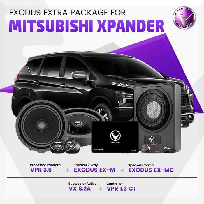 Venom Express Mitsubishi Xpander Paket Audio Mobil Plug and Play Pandora VPR 3.6 & EXODUS EX-M Origi