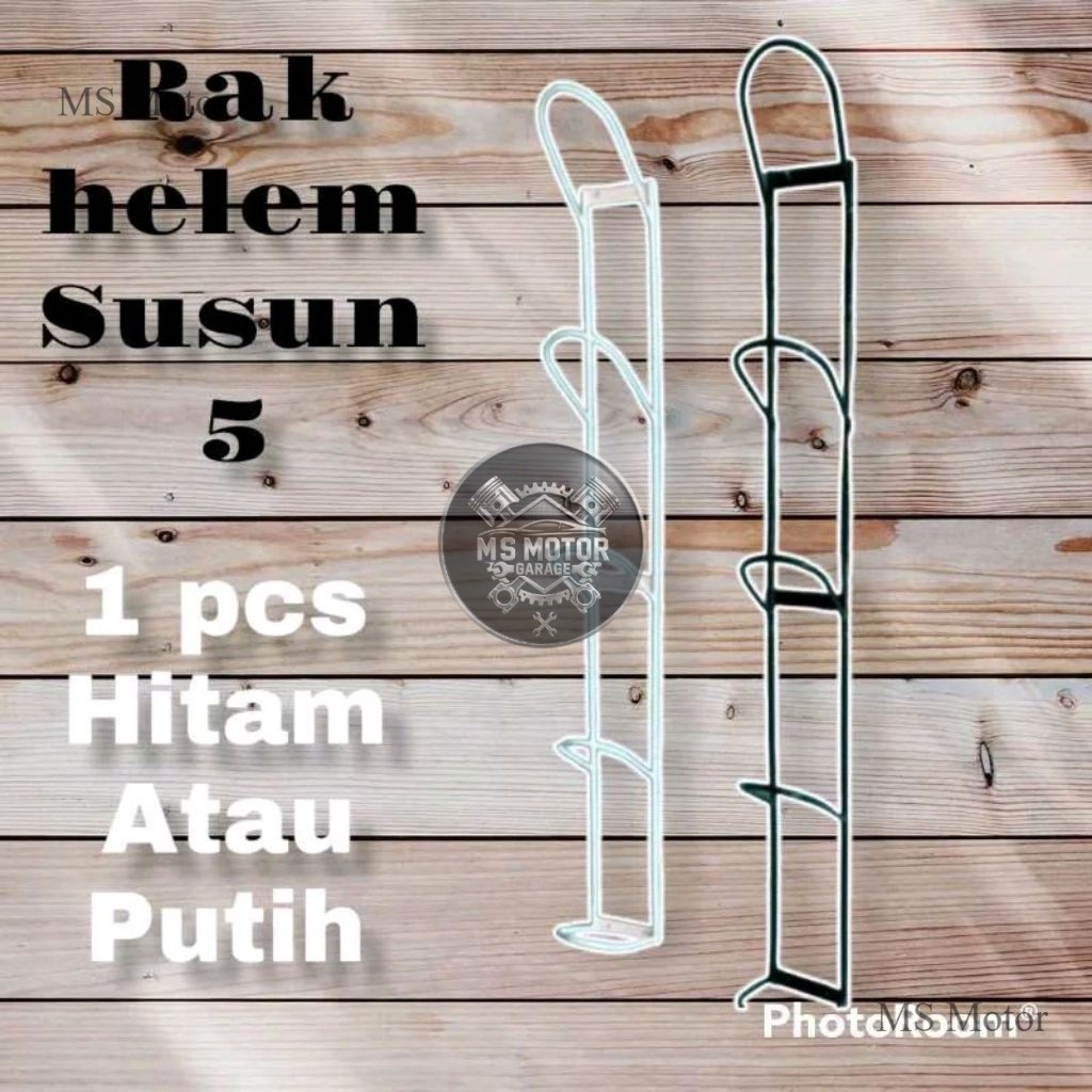 Rak helm susun 5 cantelan helm susun 5 minimalis