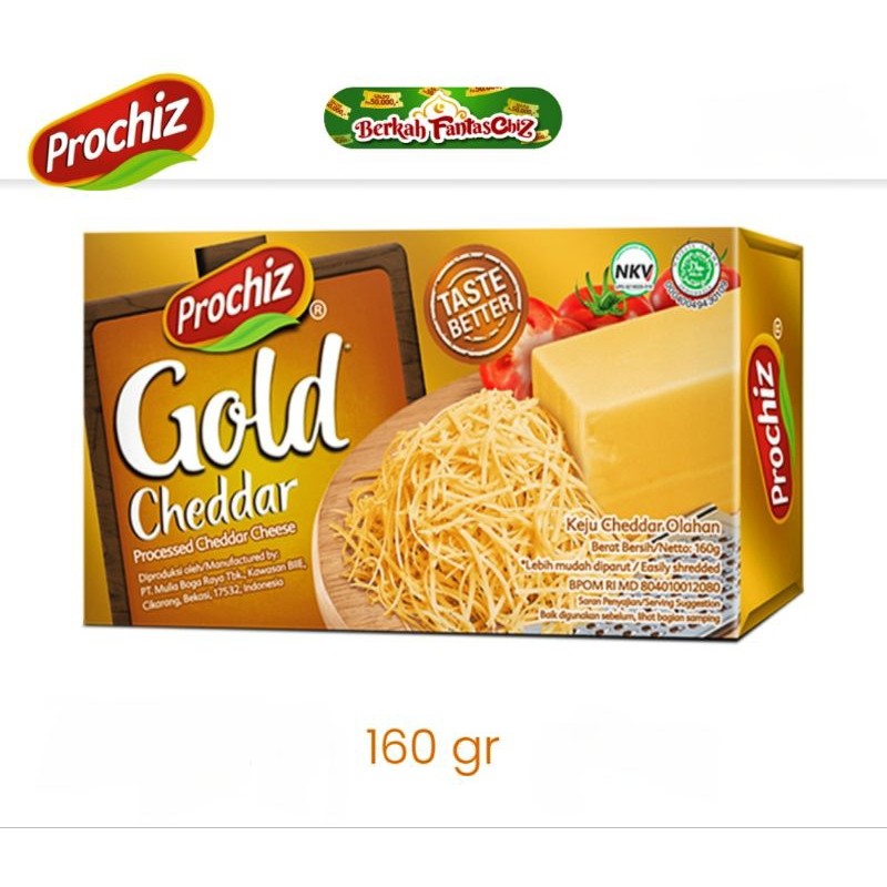 Keju Cheddar Prochiz | Keju Gold Cheddar Prochiz 160 Gr -BEST SELLER-