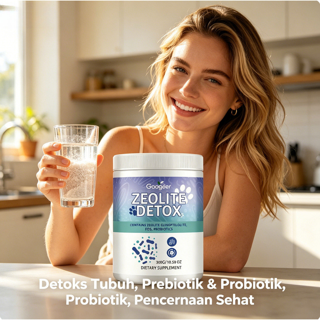 Googeer Zeolite Detox 300g – Detoks Tubuh, Prebiotik & Probiotik, Pencernaan Sehat LY40905