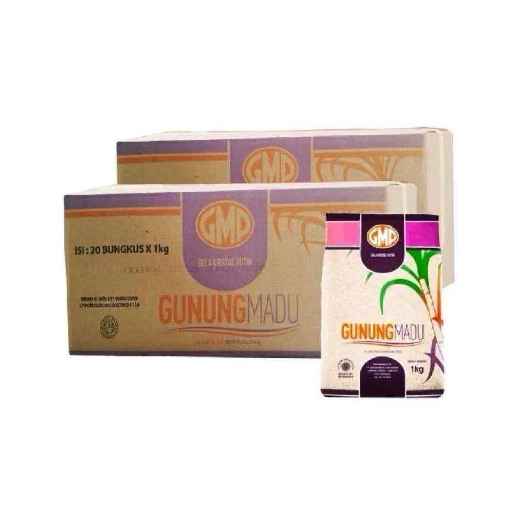 Gula Gunung Madu GMP 1Kg 1 dus isi 20 pcs - KARTONAN