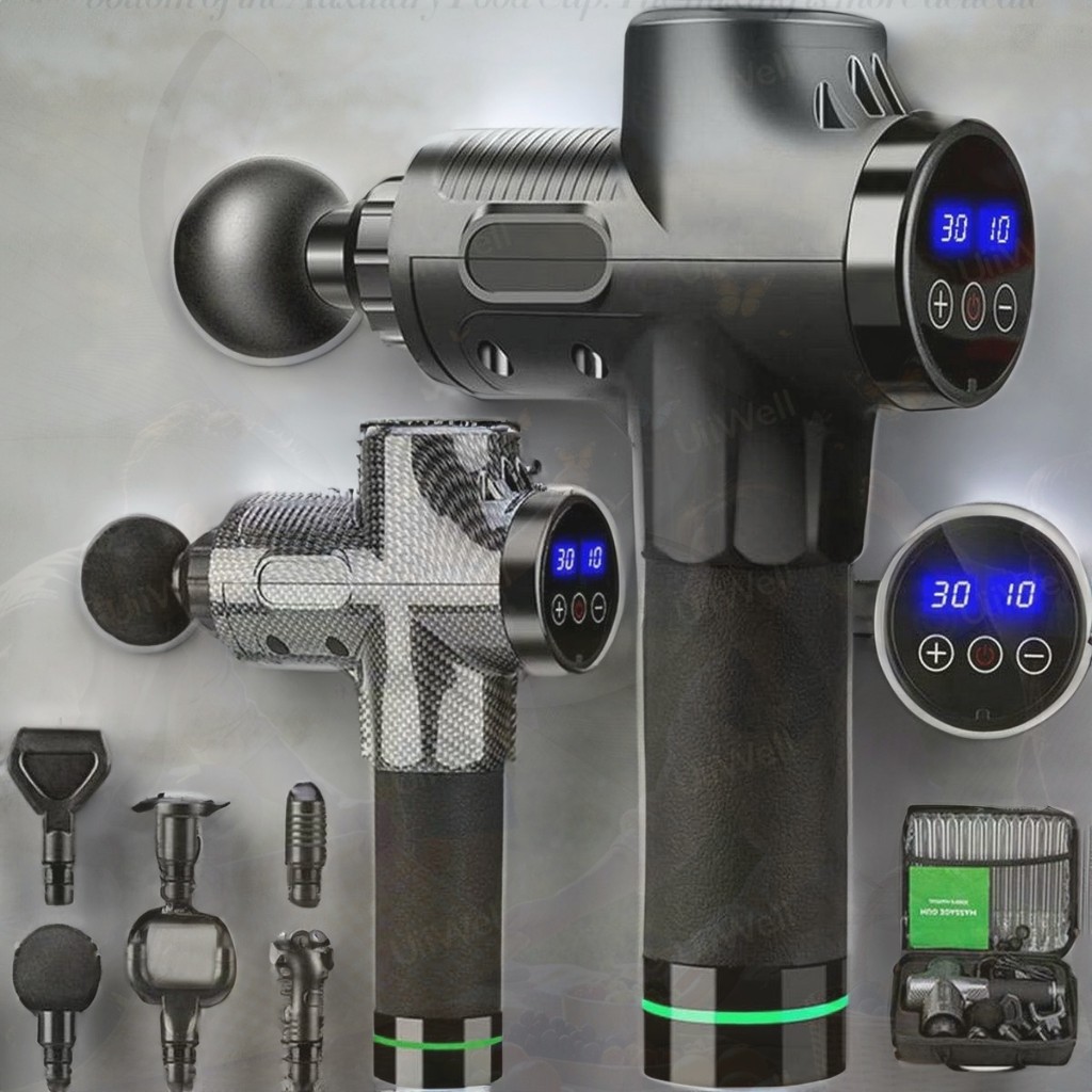 HANDOO Alat pijat elektrik Massage Gun 8 in1 Deep Tissue Muscle Therapy Electric Massage Tools