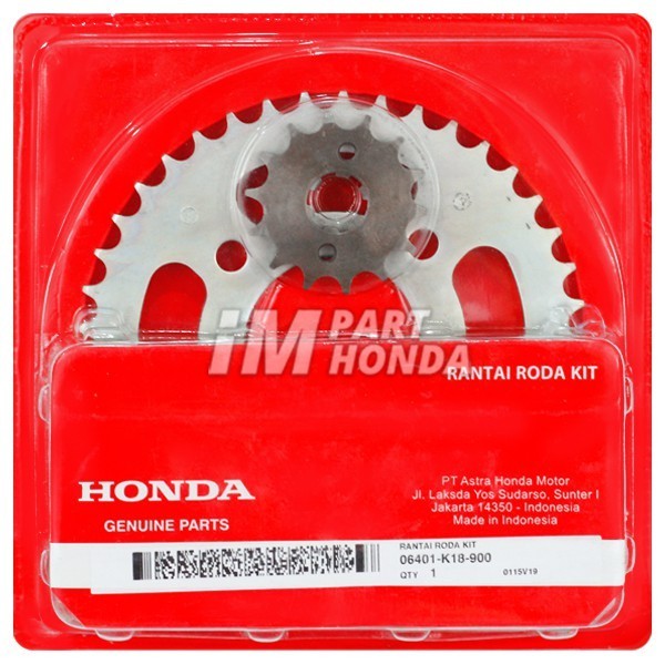06401-K18-900 Gear Gir Rantai Roda 1 Set CB150 Verza Megapro Fi
