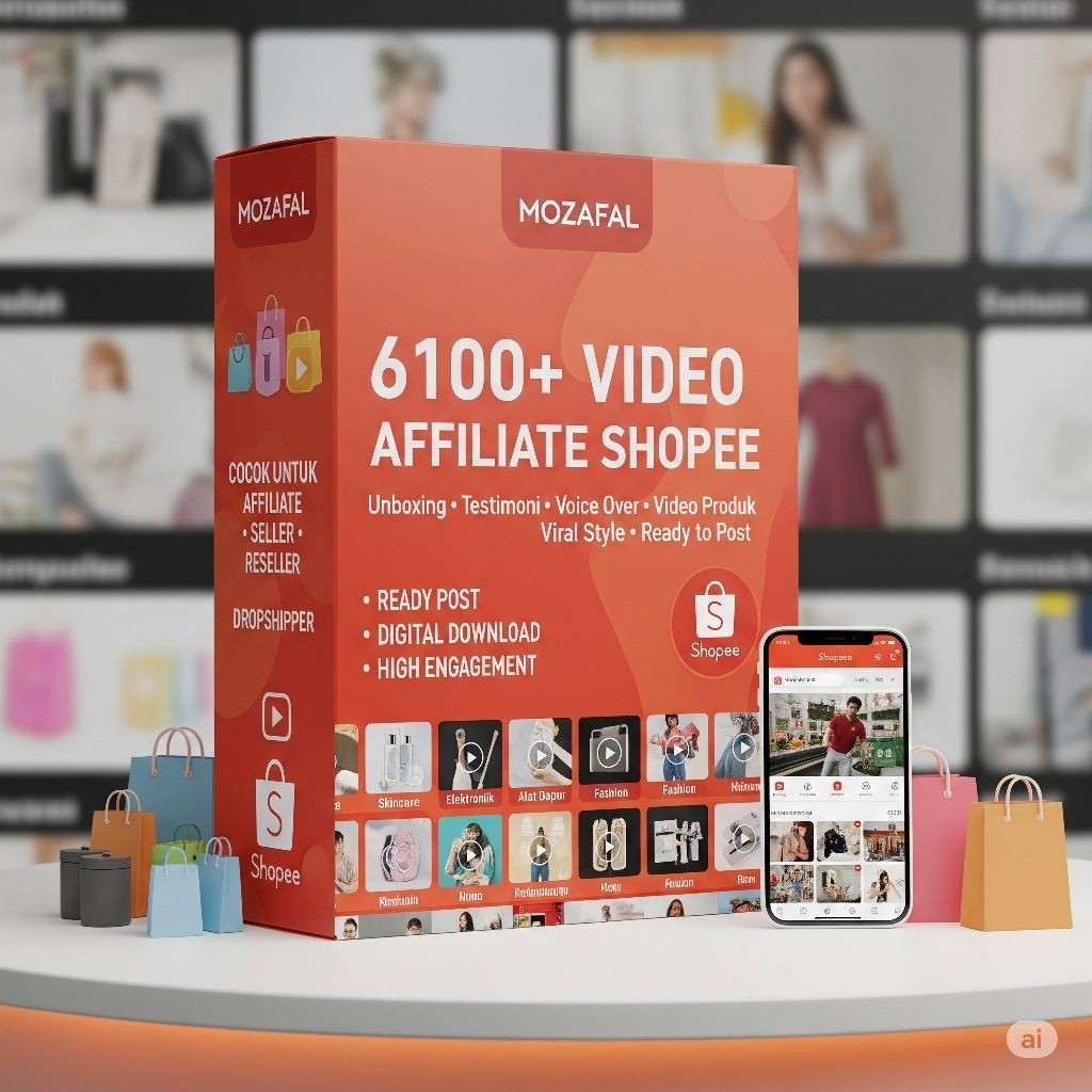 6100+ Video Affiliate Shopee Siap Pakai | Konten Produk Viral | Auto Closing | Konten Dropship & Tik