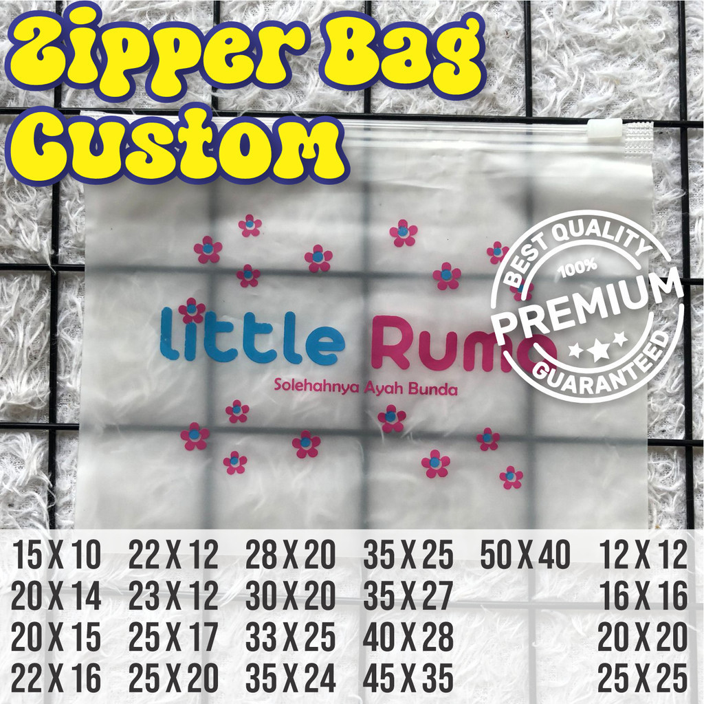 Plastik Zipper Ziplock Custom LOGO Sablon Landscape Free Desain