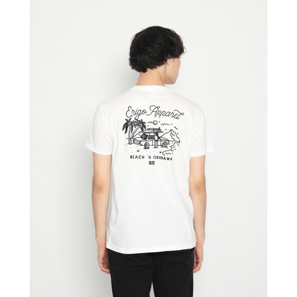 Erigo T-Shirt Okinawa Beach White Unisex