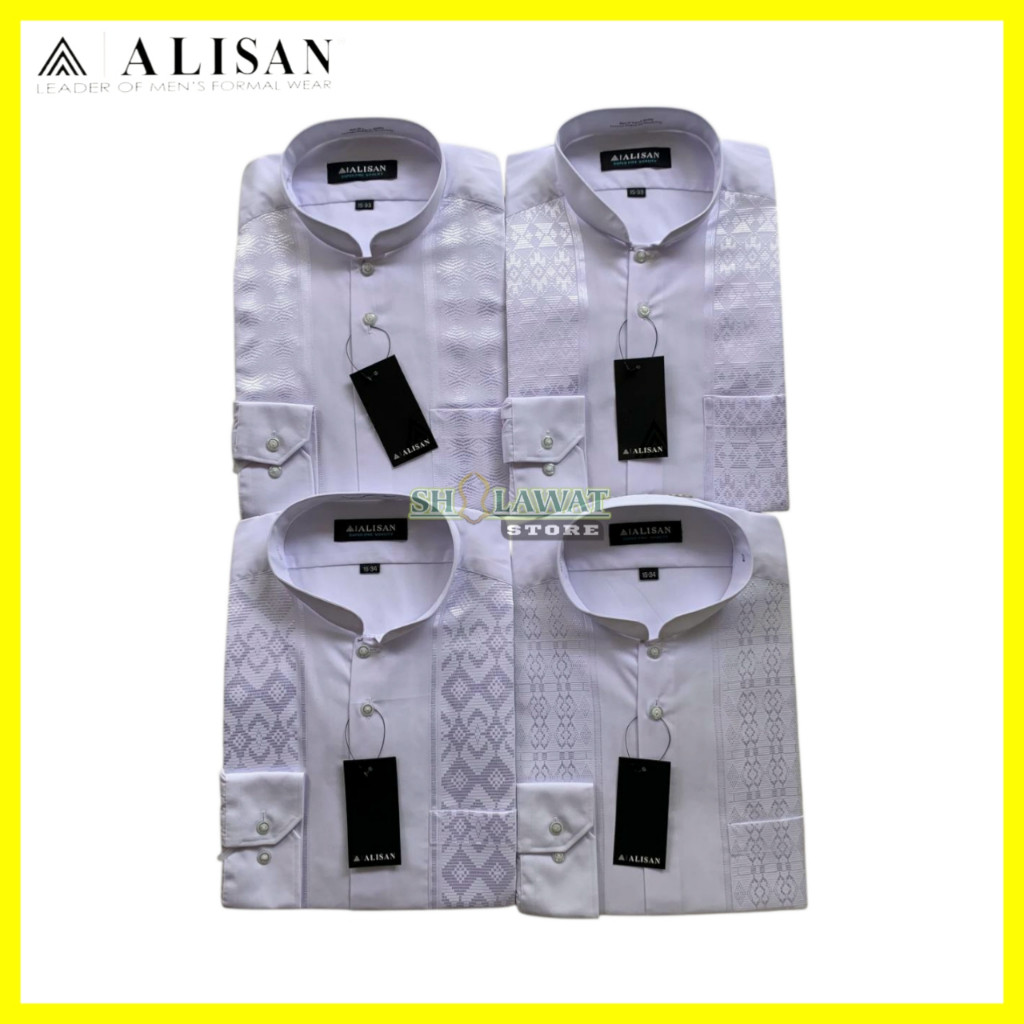 Baju Koko Alisan Panjang Premium / Baju Koko Pria Alisan Lengan Panjang / Koko Alisan Lengan Panjang