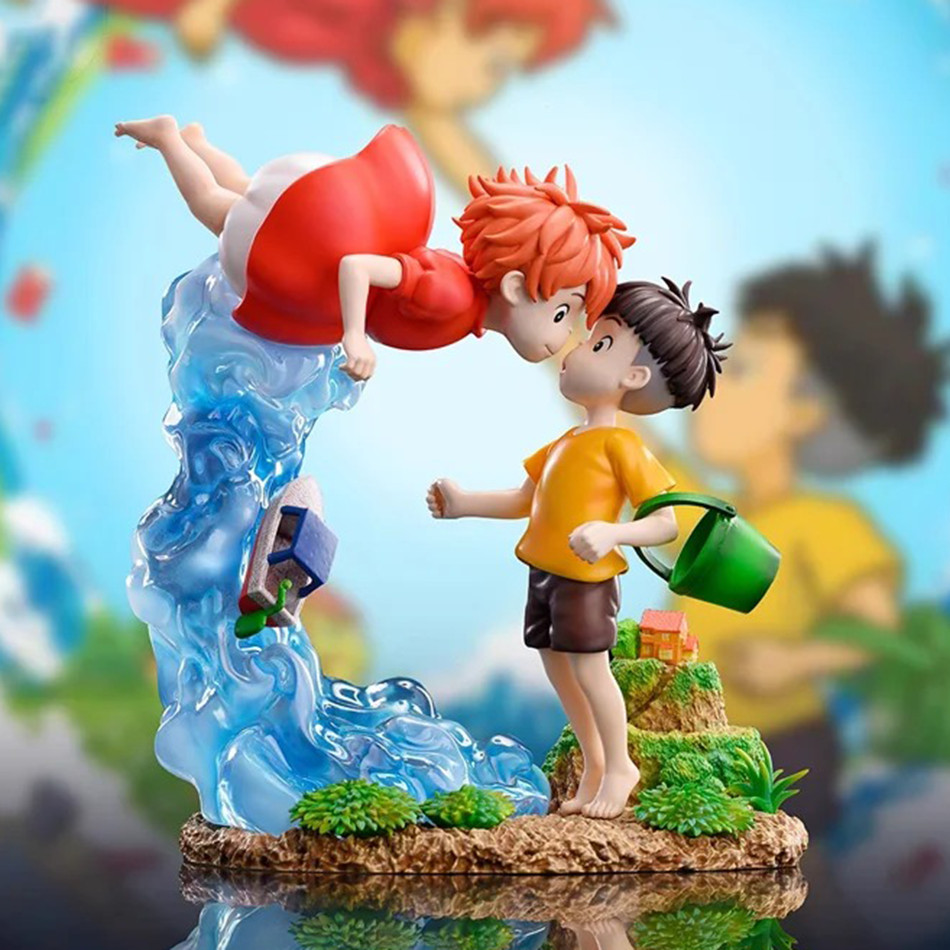 New Anime Ponyo On The Cliff Figure Ponyo Figure Pvc Gk Statue Anime Action Figurine 15cm Model Doll