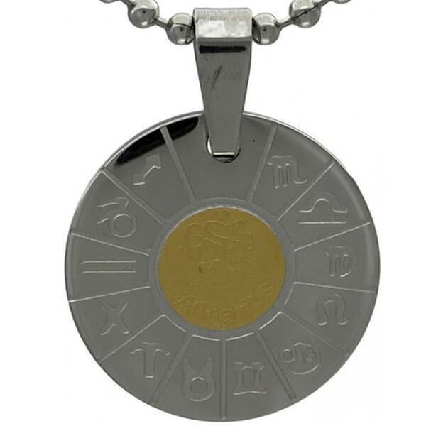 Kalung Aquarius Zodi zodiac fashion import steel titanium