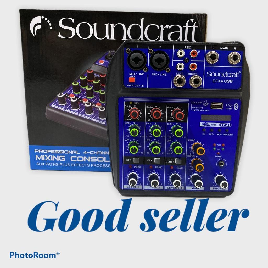 mixer soundcraft 4 channel efx4 USB BLUETOOTH