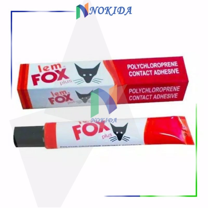 Nokida Lem Fox Flus Tube 20 Gram / Lem Serbaguna 20 Gram Polychloroprene Contact Adhesive / Lem Sand