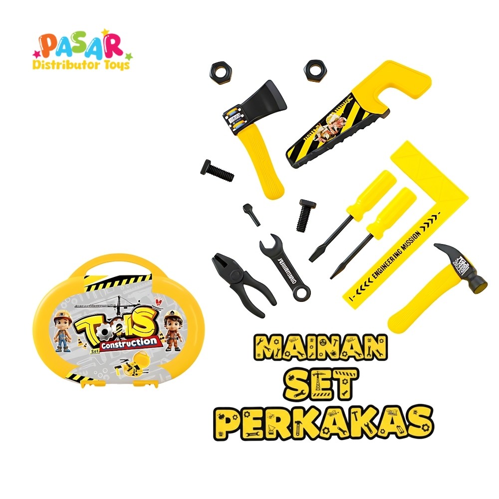 Promo Mainan Anak Im-45773 Under Tools Construction Mainan Mainan Tools Set Engineer Perkakas