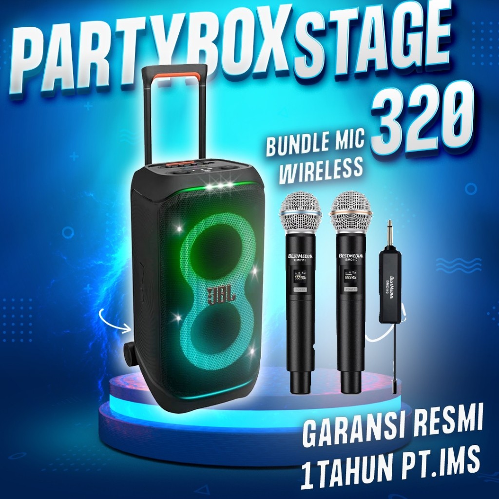 GARANSI RESMI JBL Partybox stage 320 Speaker Portable Original Party Box Partybox320